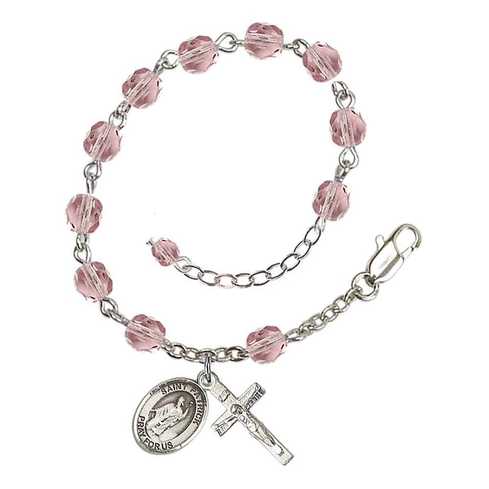 St. Patrick Crystal Birthstone Rosary Bracelet - Multiple Birthstones - Image 6