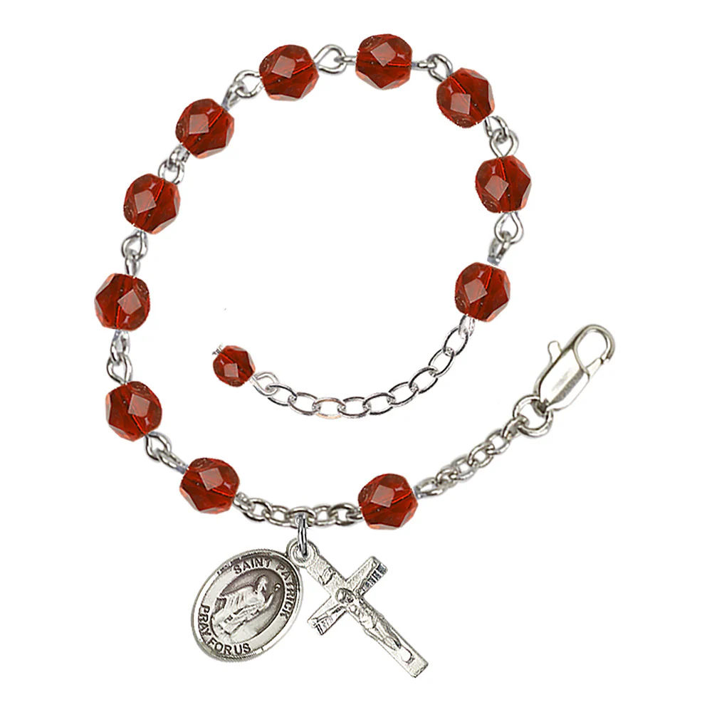 St. Patrick Crystal Birthstone Rosary Bracelet - Multiple Birthstones - Image 8