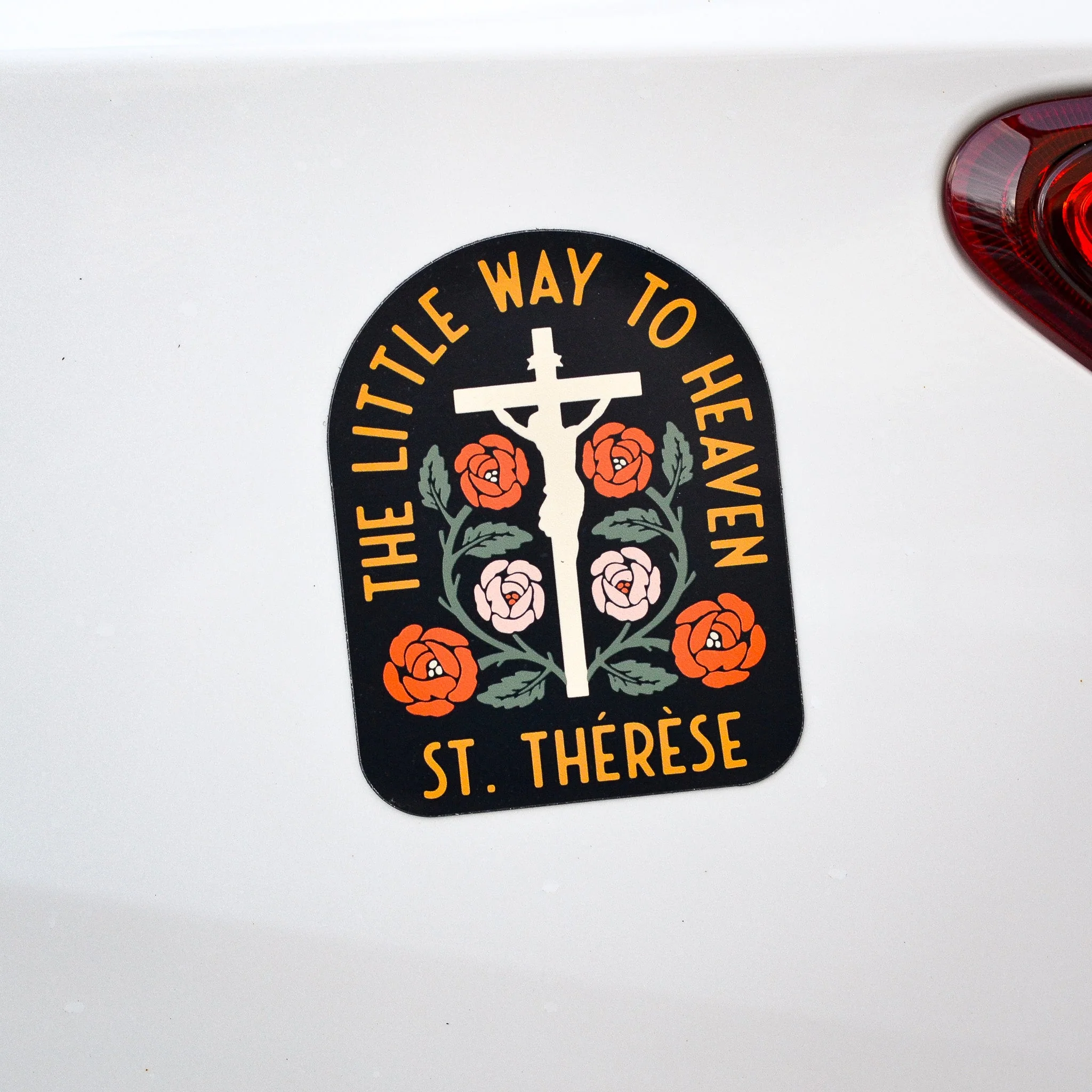 St. Thérèse Little Way to Heaven Catholic Car Magnet - Image 2