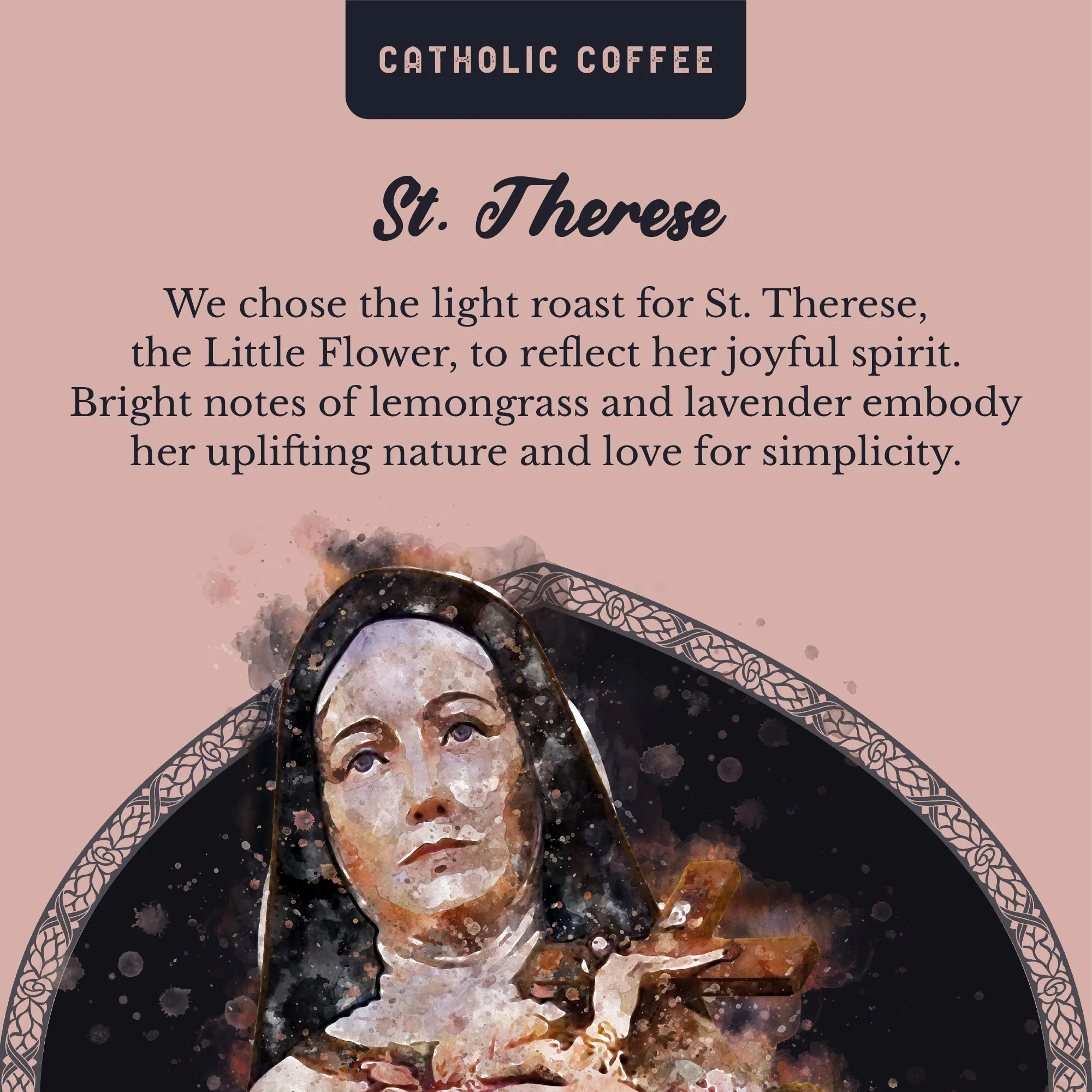 St. Therese of Lisieux Light Roast Coffee - 12 oz. Bag - Image 2