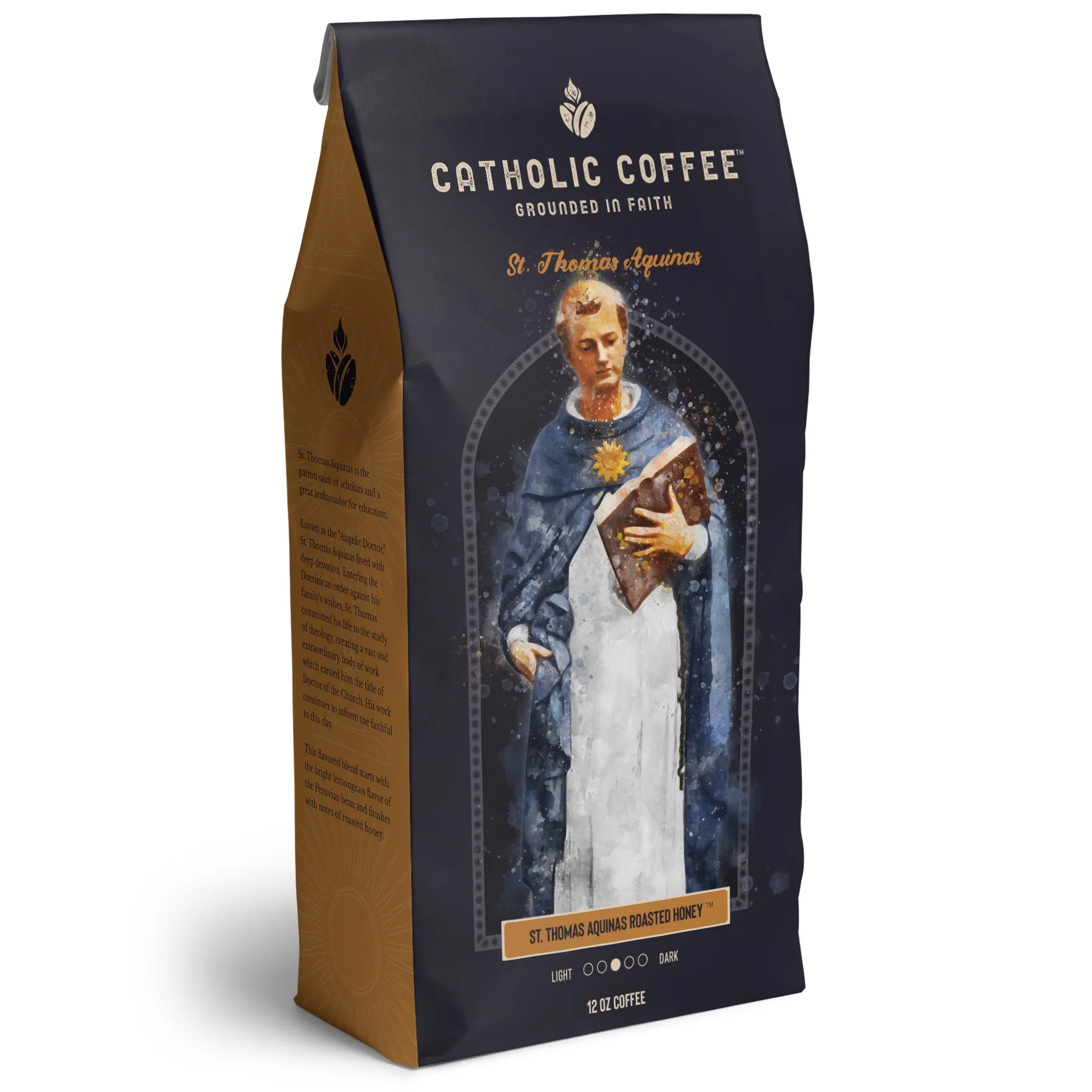 St. Thomas Aquinas Honey Blend Coffee - 12 oz. Bag - Image 4