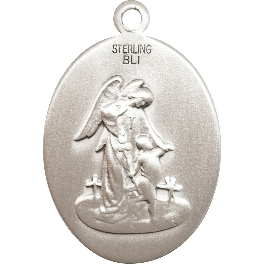 Sterling Silver Guardian Angel/Football Pendant - Image 2