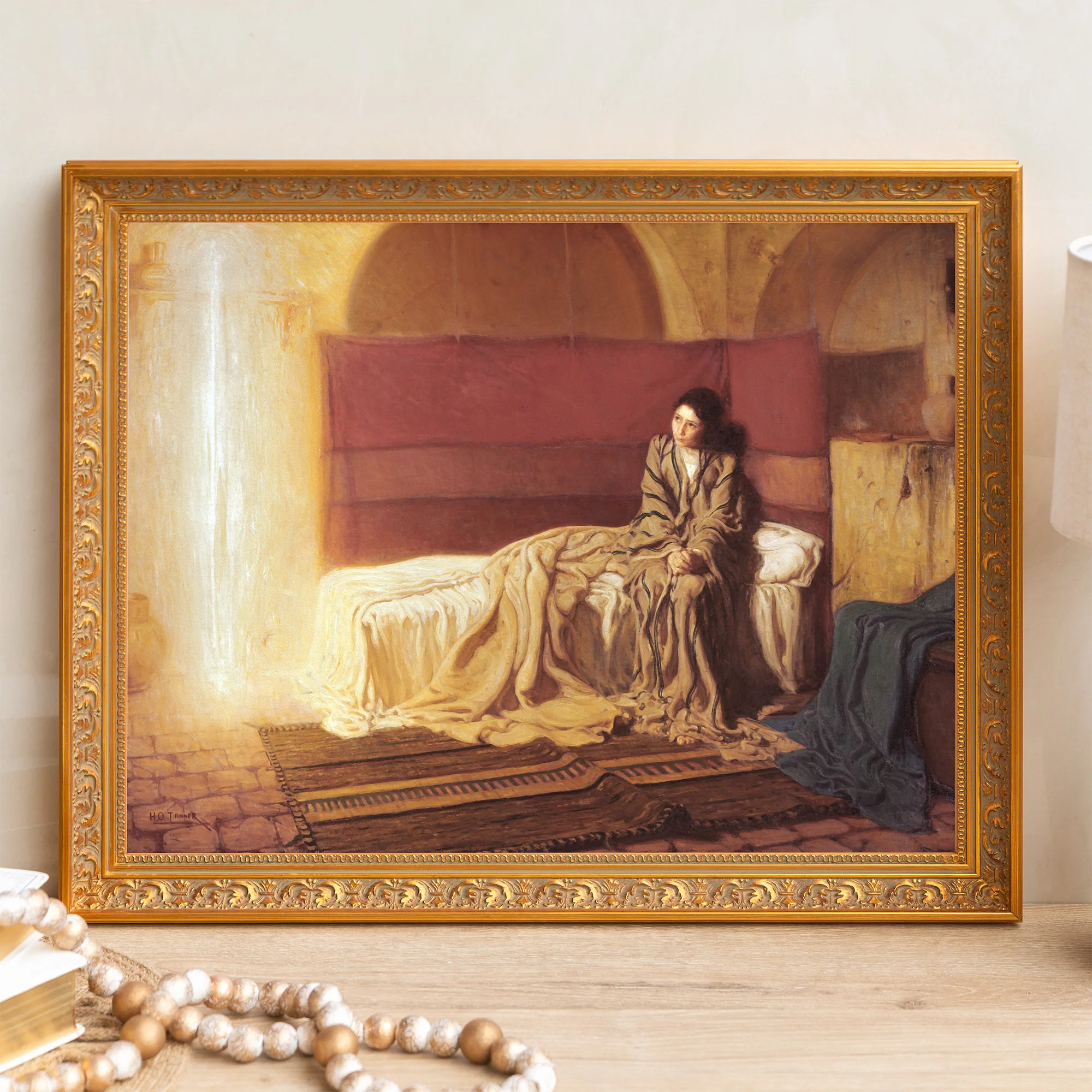 Tanner Annunciation Framed Canvas - Sacred Signature Collection - Image 4