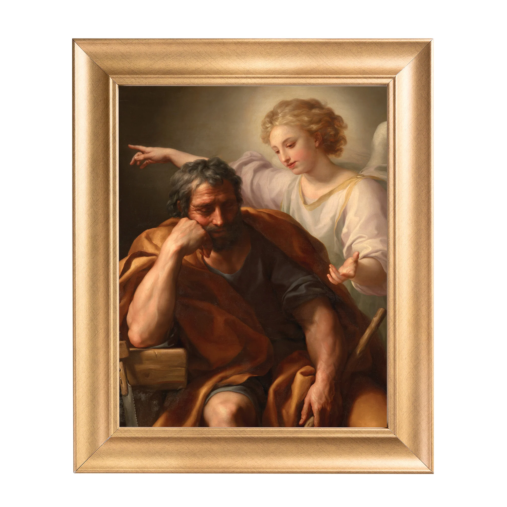 The Dream of St. Joseph Gold Framed Print - Multiple Sizes - Image 5